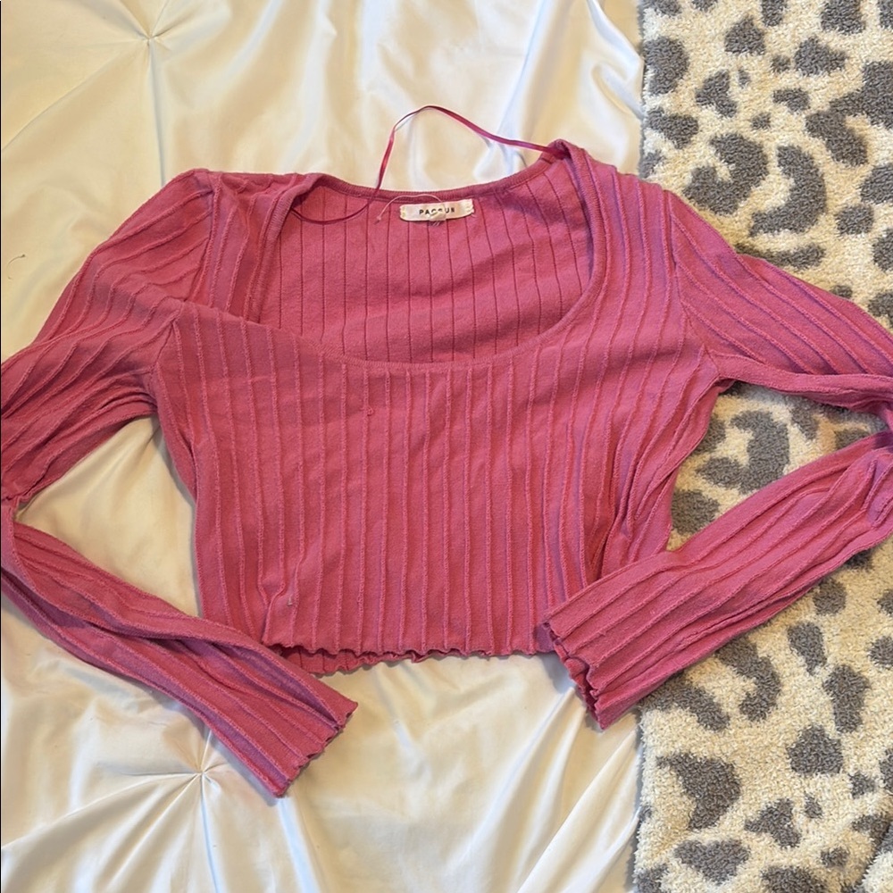Pacsun Pink Ribbed Women's Top